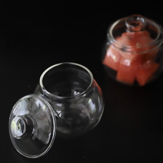 耐熱ガラス製 蓋付ラウンドカップボウル｜おしゃれな食器の通販サイト