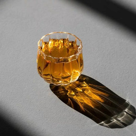 ガラス製　茶器　菊型湯呑
