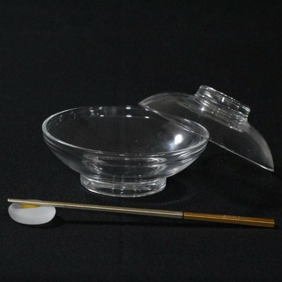 ガラス小鉢 ガラス碗 蓋物 ガラス製 蓋付き椀 15.5cm｜M苦楽園｜おしゃれな食器通販サイト