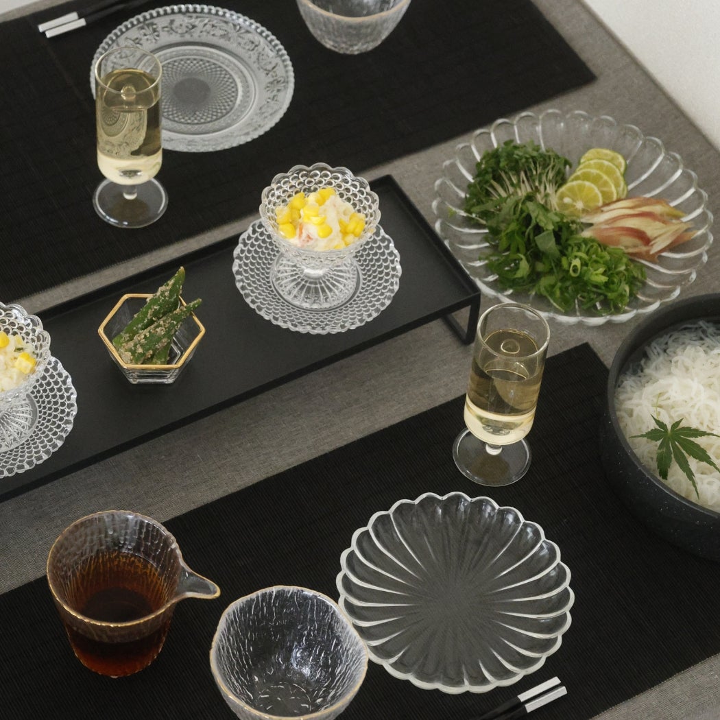 ガラス製ビード高台デザートカップ ミニグラス｜おしゃれな食器の通販