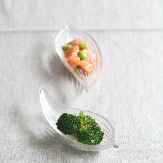 ガラス製笹の葉型アミューズ小鉢15.5cm｜おしゃれな食器の通販サイト M
