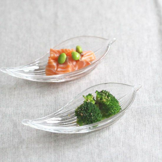ガラス製笹の葉型アミューズ小鉢15.5cm｜おしゃれな食器の通販サイト M
