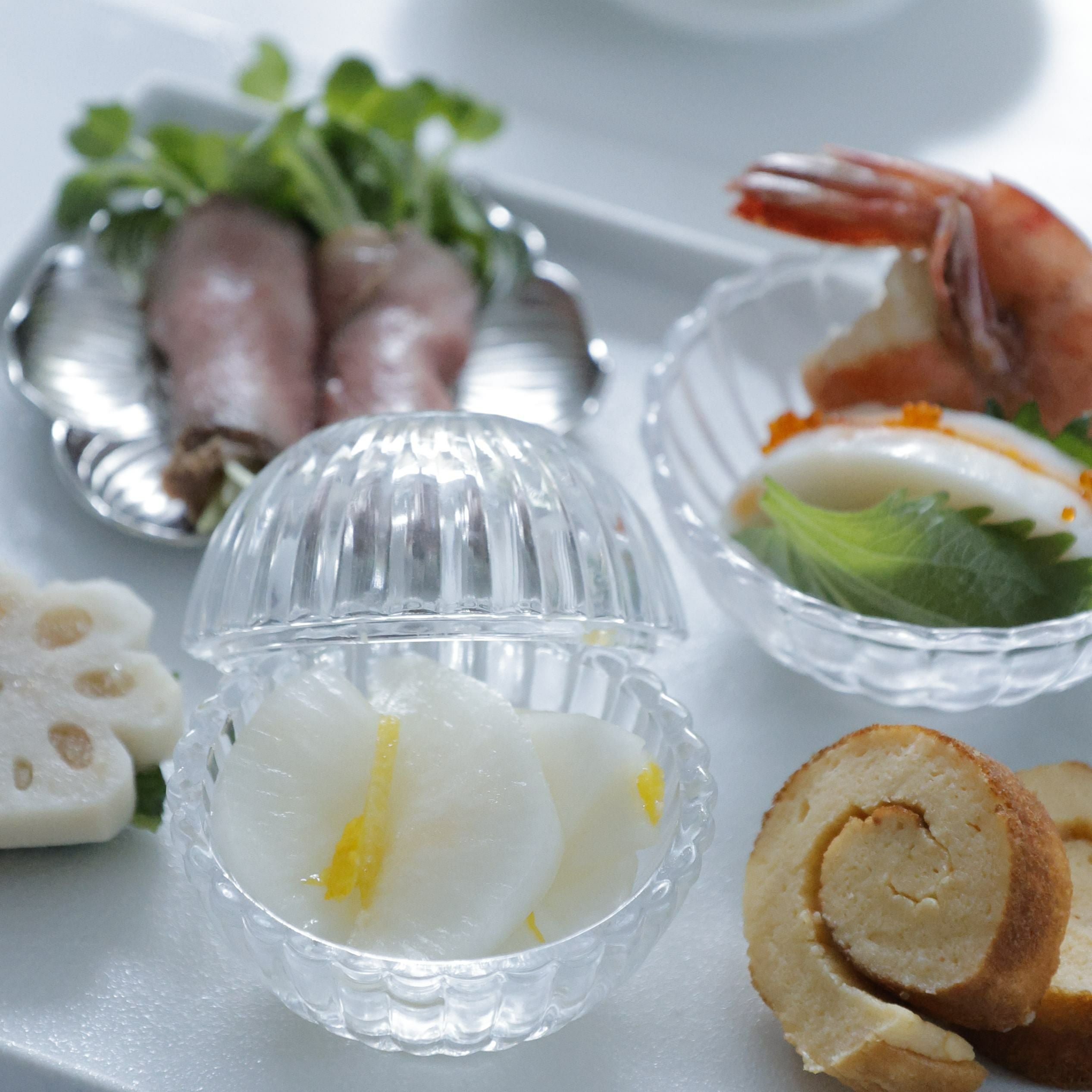 ガラス製蓋付きてまり丸型硝子小鉢 6.7cm｜おしゃれな食器の通販サイト