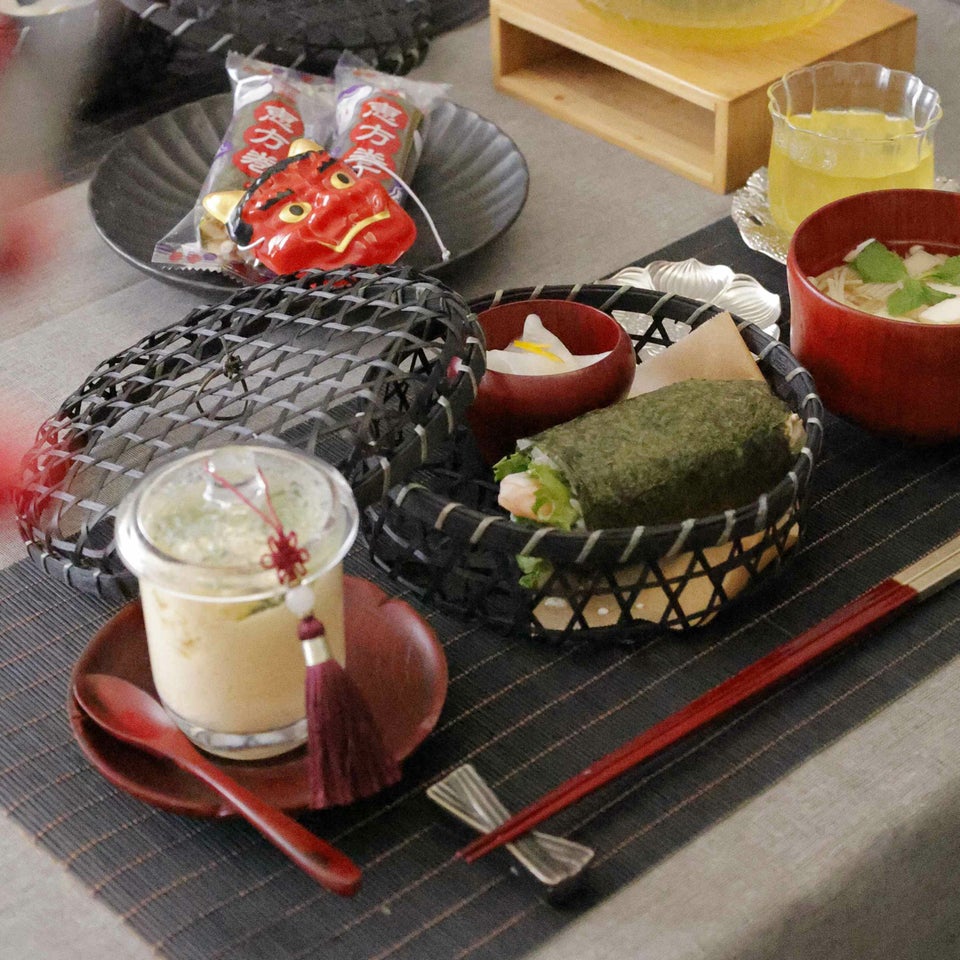 竹製かご　お弁当箱　丸ラウンド