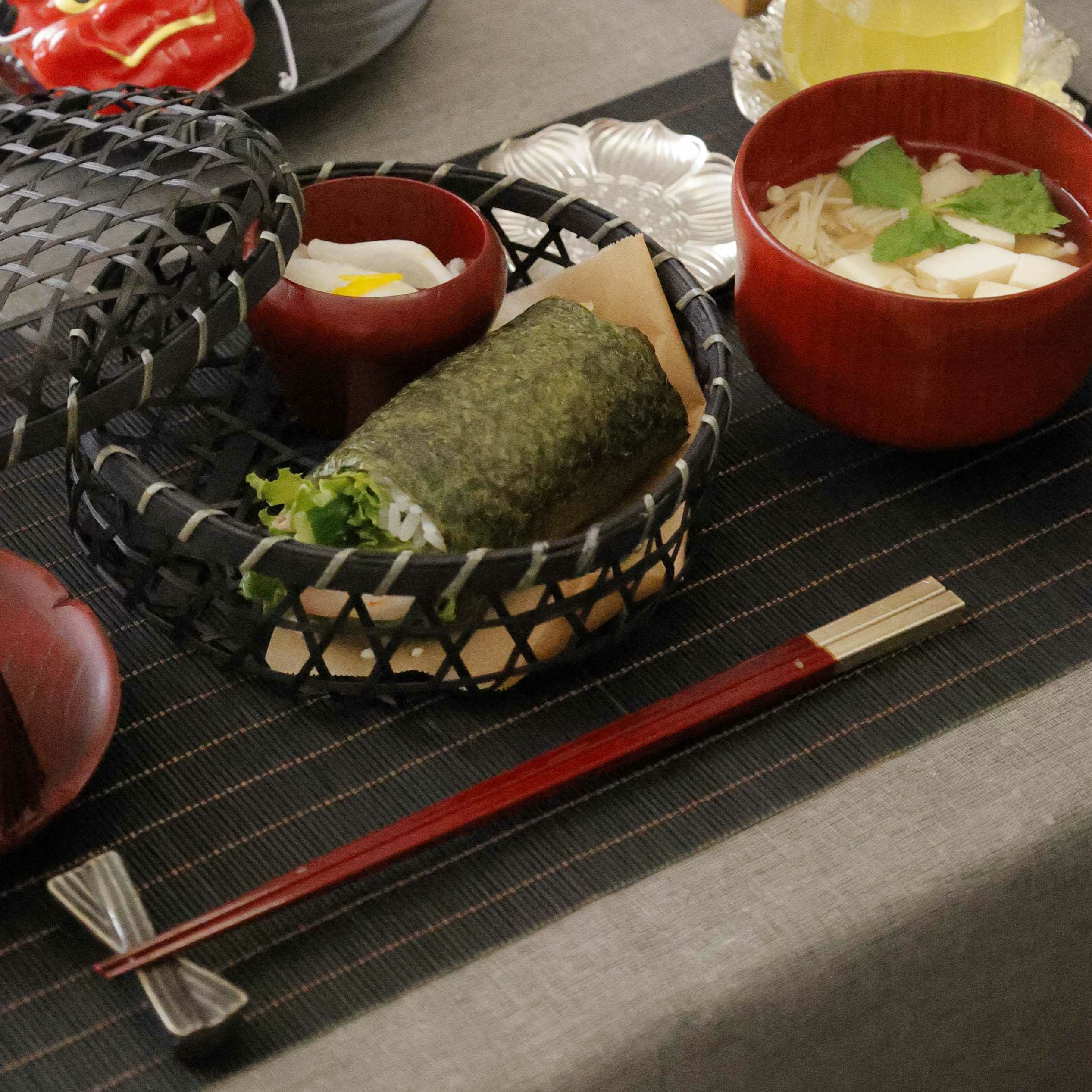 竹製かご お弁当箱丸ラウンド｜M苦楽園｜おしゃれな食器通販サイト｜M