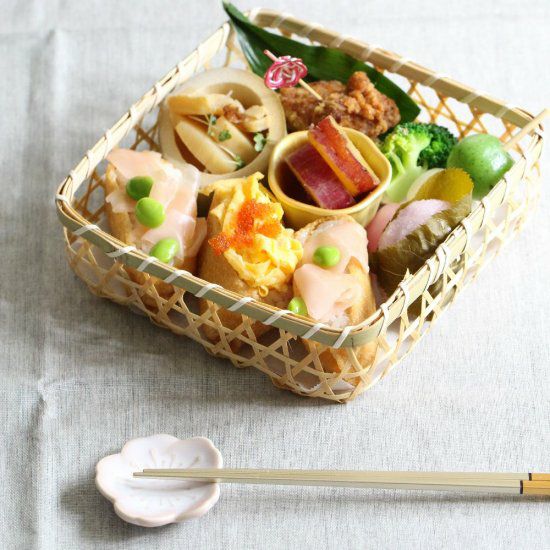 竹製かご お弁当箱 四角 スクエア｜M苦楽園｜おしゃれな食器通販サイト
