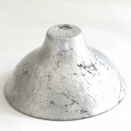 ガラス製金銀箔足つき高台硝子ボウル鉢 13.5cm｜M苦楽園｜おしゃれな