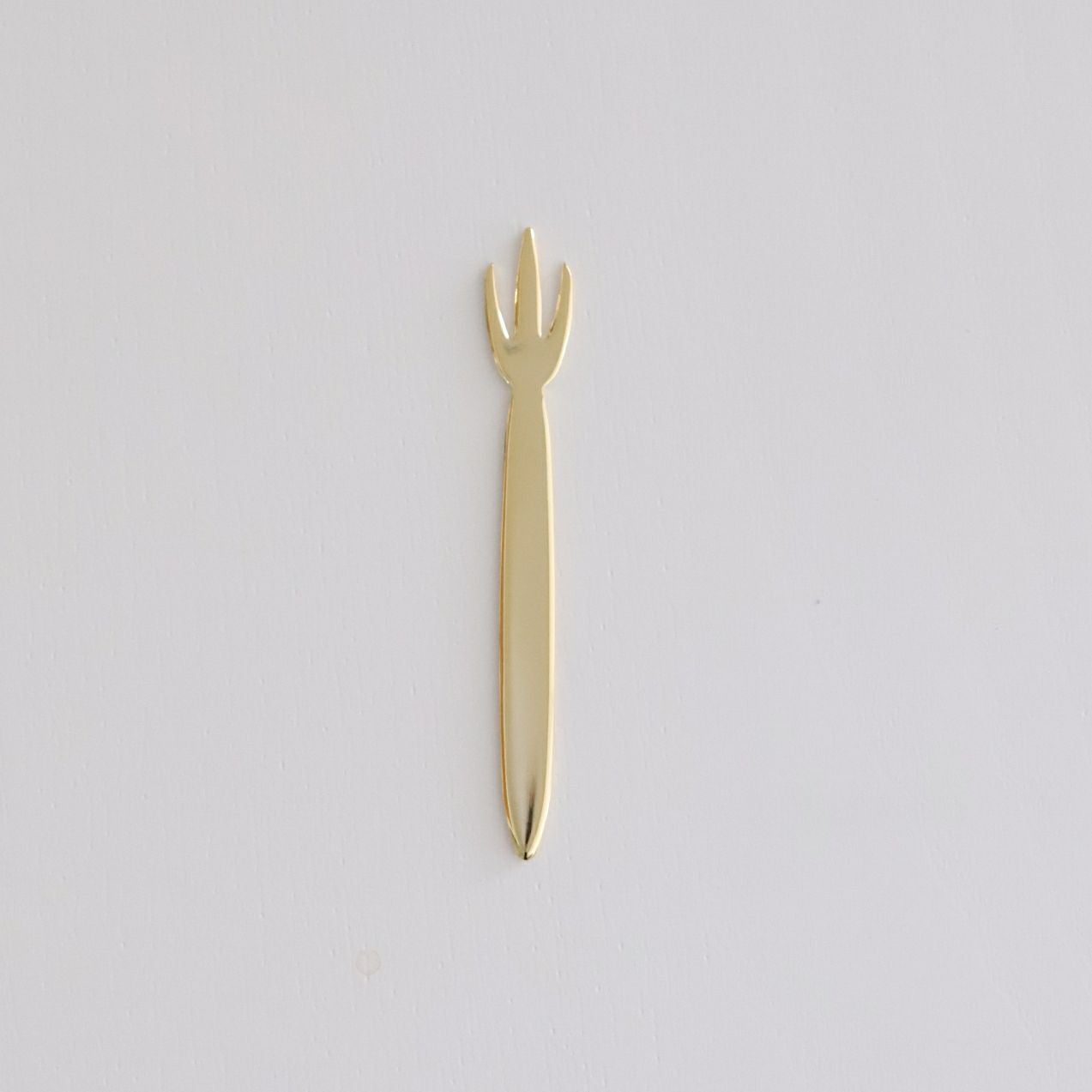 ステンレス製　オードブルピック　6本セット　9cm（トリデンテゴールド）