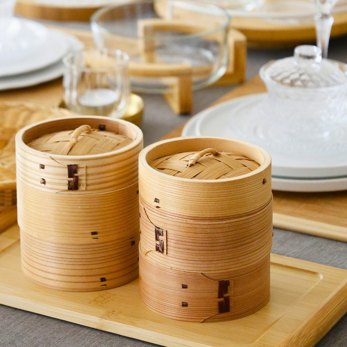 竹製 中華蒸篭セイロ 身・蓋セット｜M苦楽園｜おしゃれな食器通販サイト