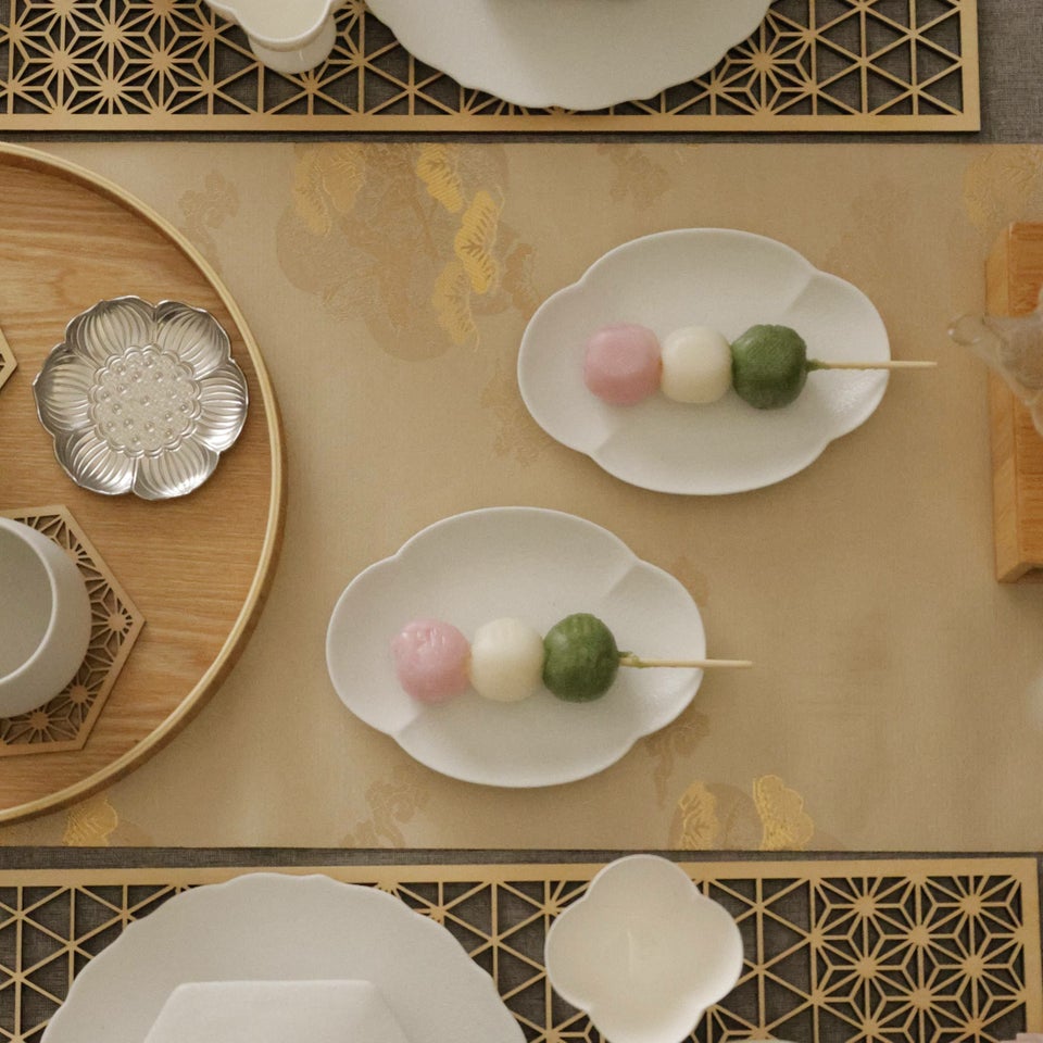 有田焼　白い楕円オーバル木甲皿　磁器　スノー　