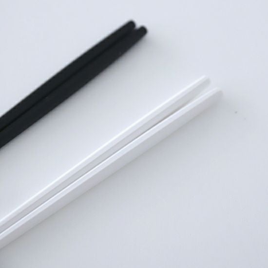 八角シンプル箸　白　黒