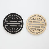 木製シノワズリオリジナルコースター　10cm
