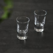 ガラス製　クリア厚底アミューズグラス　6.9cm　2個セット