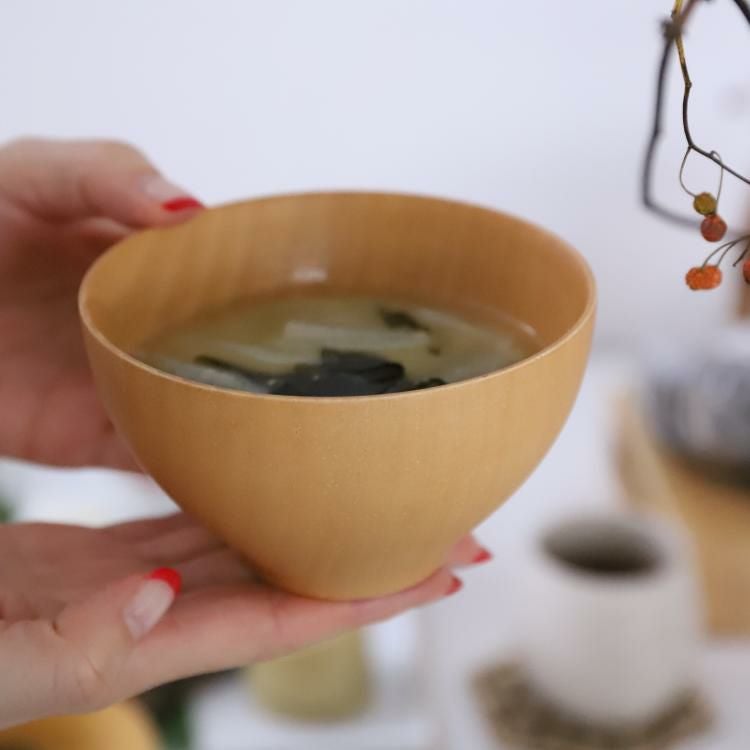 木製漆器 なごみ味噌汁椀ボウル11.4cm｜M苦楽園｜おしゃれな食器通販サイト