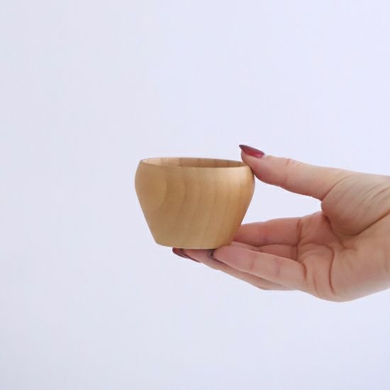 木製　漆器　和島ぐい呑み小鉢　7cm　赤