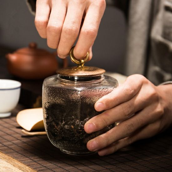 ガラス製 シノワズリ木製蓋キャニスター｜M苦楽園｜おしゃれな食器通販