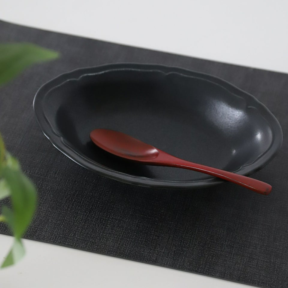 美濃焼　カレー・パスタオーバル皿　磁器　RINKA　23.6cm