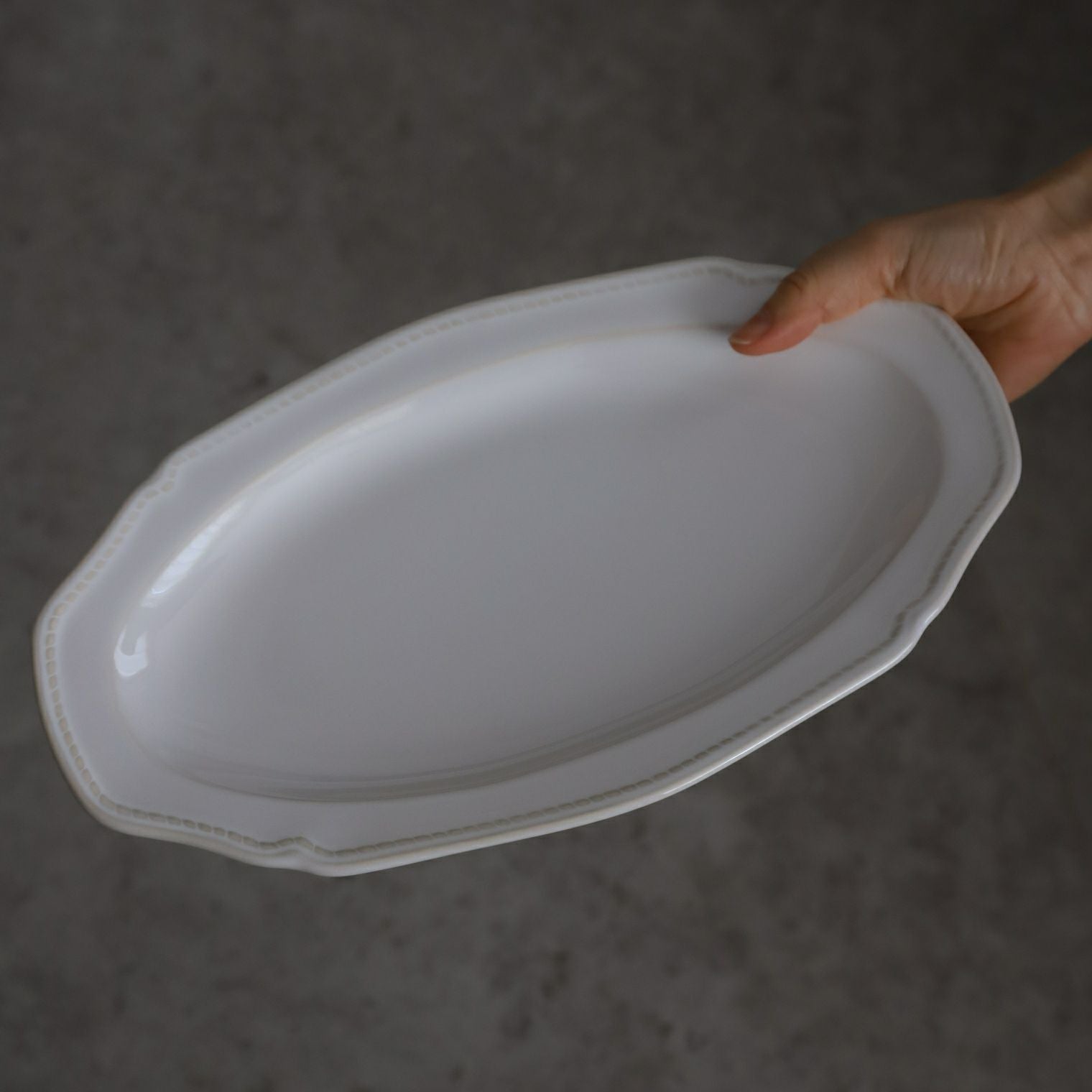 美濃焼オーバルロングプレート皿トレス30cm｜大人おしゃれな食器やお皿