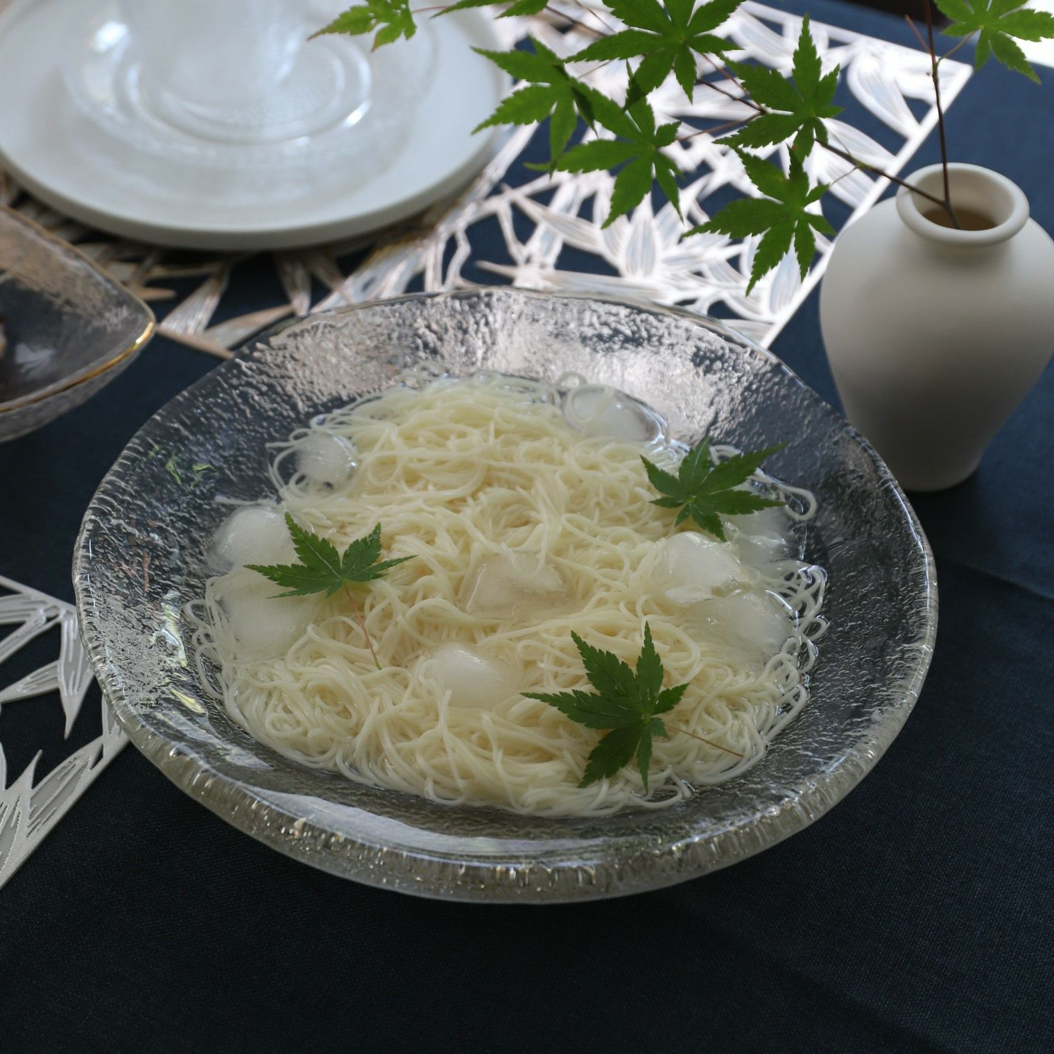 ガラス製 サラダボウル・そうめん鉢 25.5cm｜M苦楽園｜おしゃれな食器