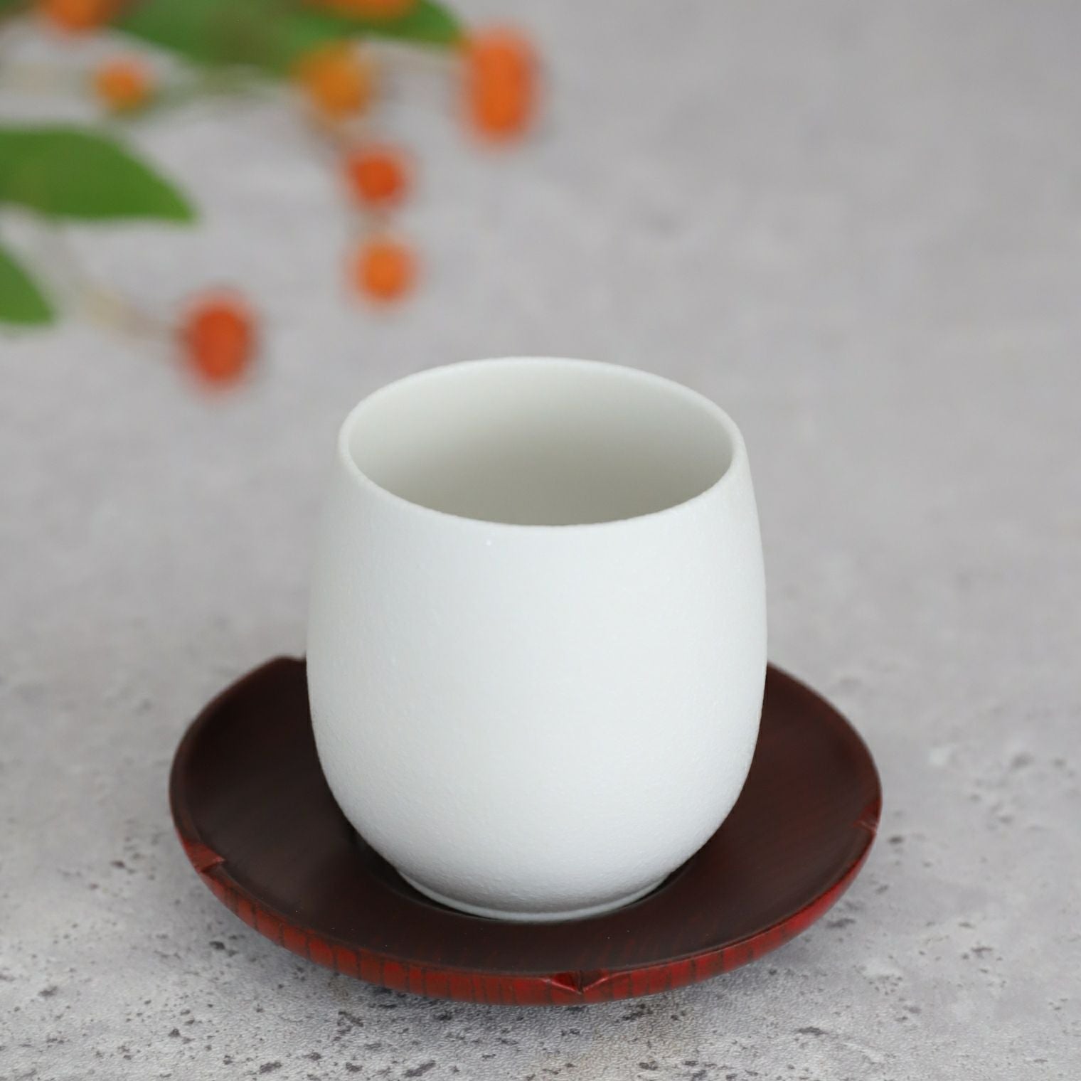 木製 漆器花型茶たく 12cm｜｜M苦楽園｜おしゃれな食器通販サイト