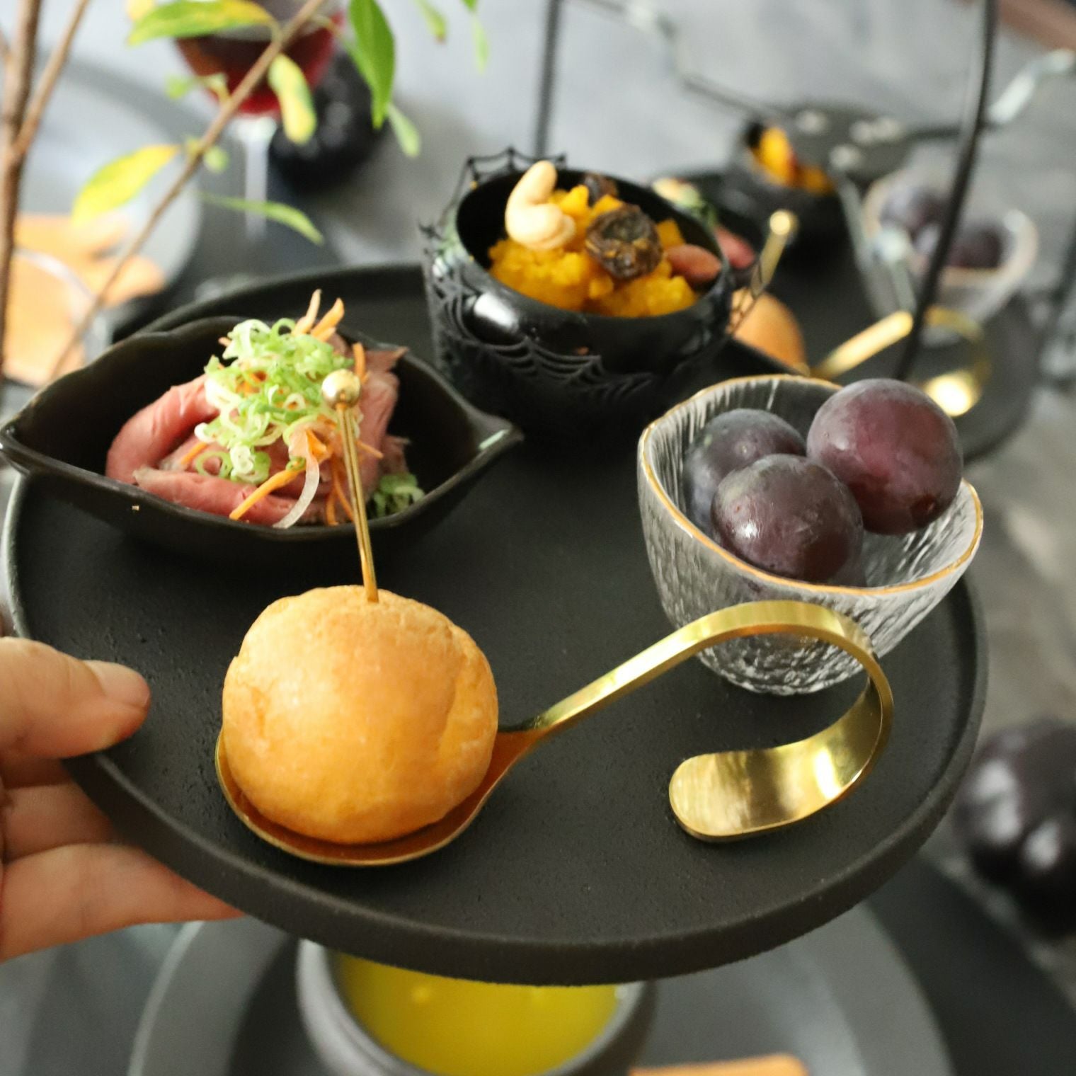 ガラス製 ゴールドライン小鉢｜M苦楽園｜おしゃれな食器通販サイト
