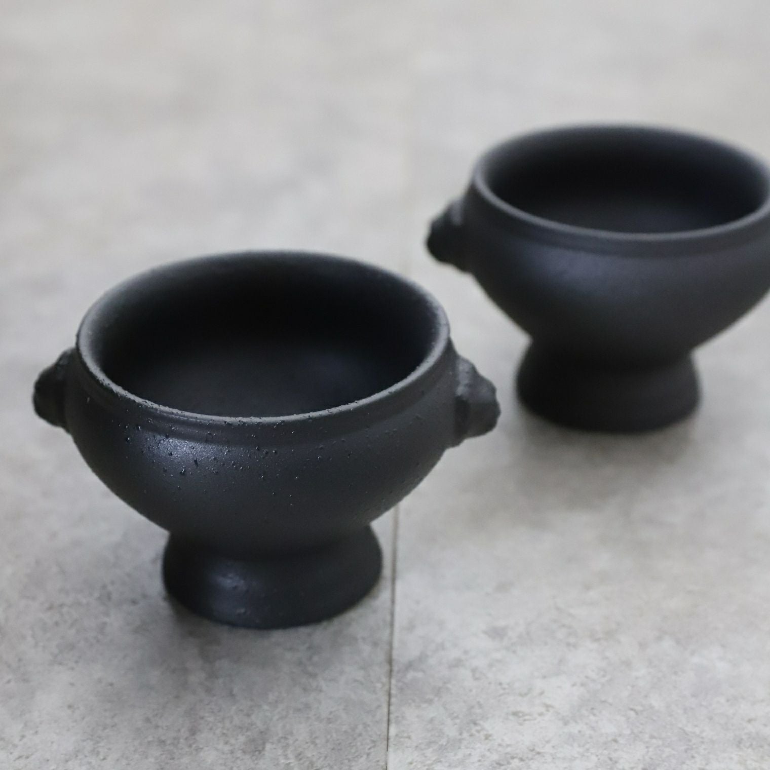 【美品】ライオンボウル4個セット！ 美濃焼 黒いライオントリフボウル9cm YOZORA｜大人おしゃれな食器やお