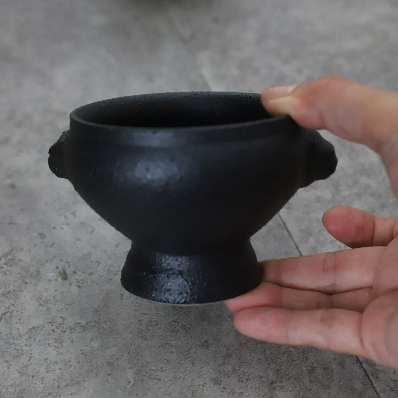 美濃焼 黒いライオントリフボウル9cm YOZORA｜大人おしゃれな食器やお