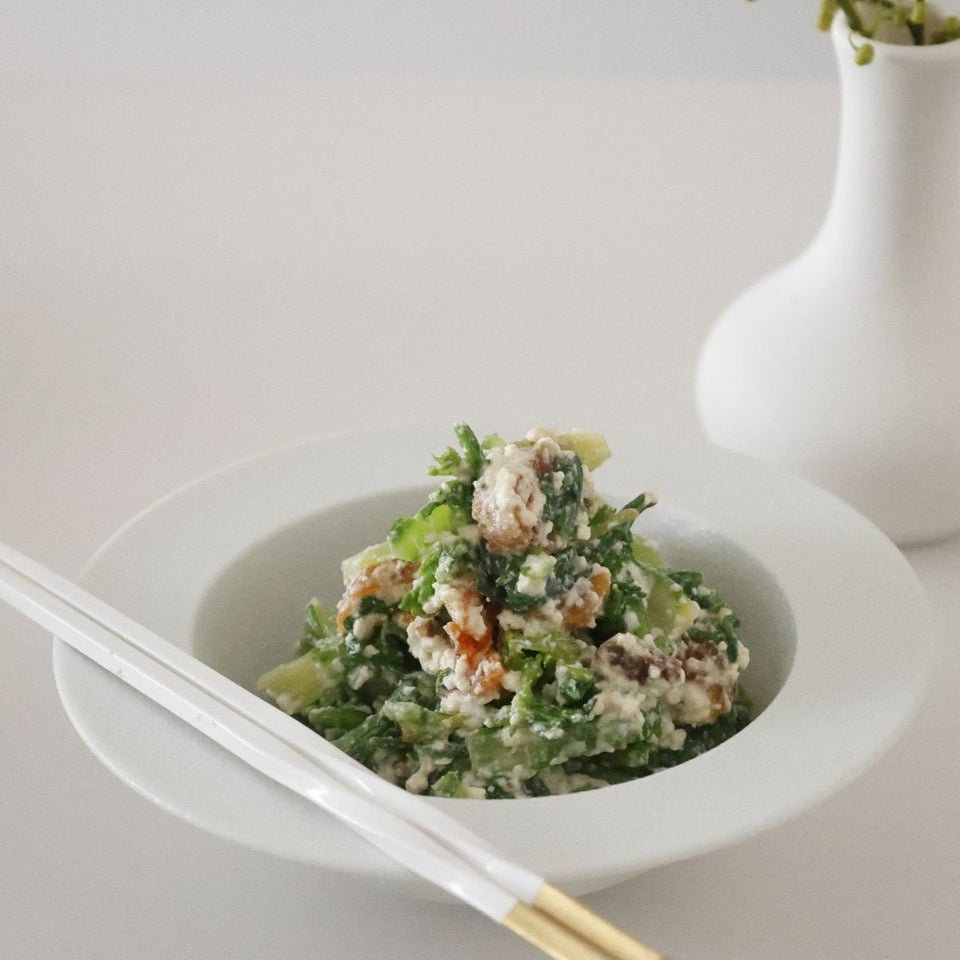 有田焼　白いスープパスタリムボウル