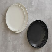 美濃焼　オーバルプレート皿　磁器　RINKA