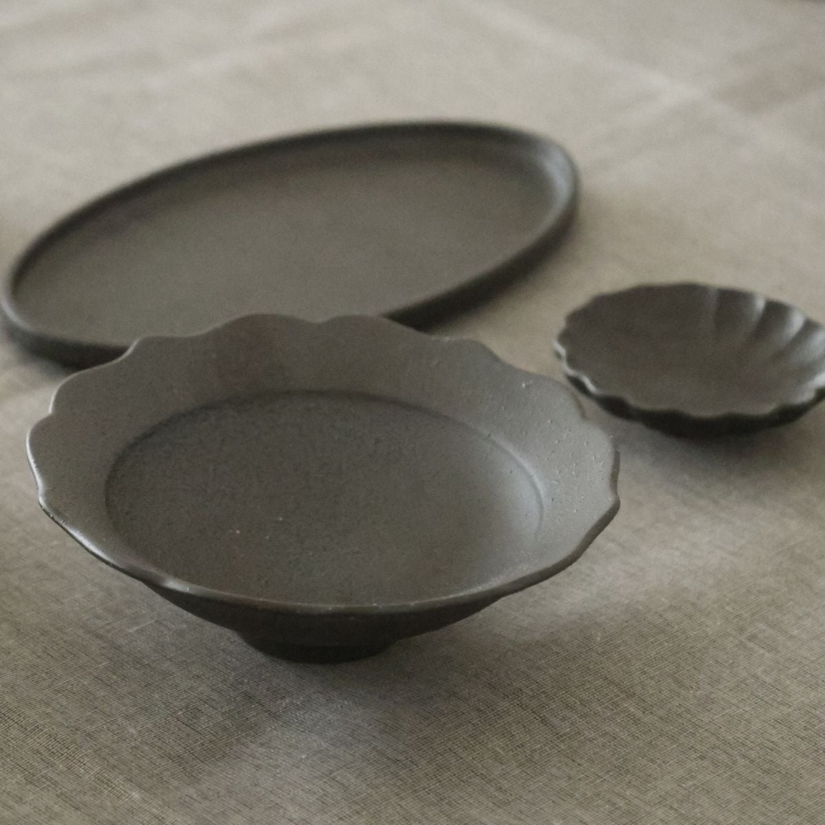 美濃焼　輪花ボウル14cm　YOZORA